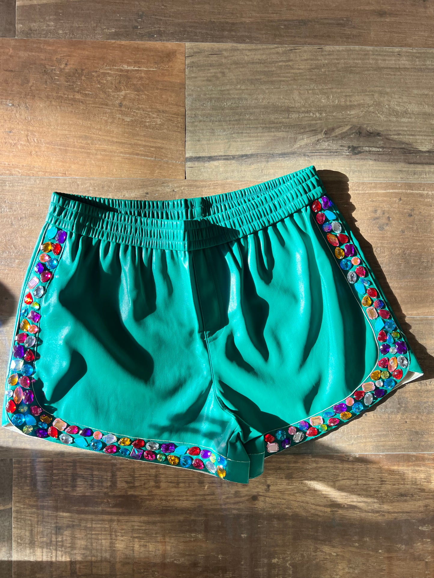 Gemstone Leather Shorts